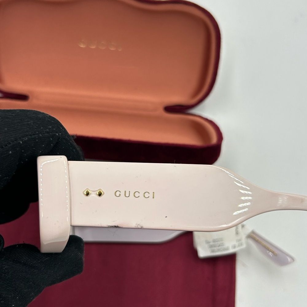 Women's Gucci 53 mm rectangular  sunglasses made in Italy - Picture 6 of 8
